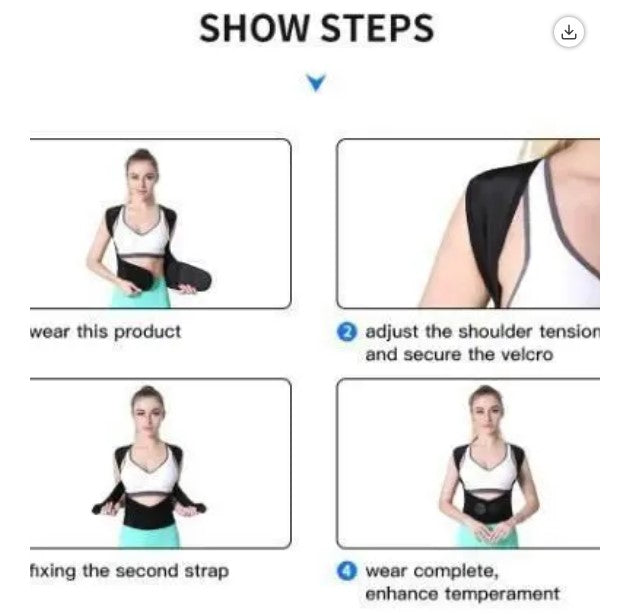 Premium Adjustable Back Posture Corrector/ Pain Relieve Belt Men & Women