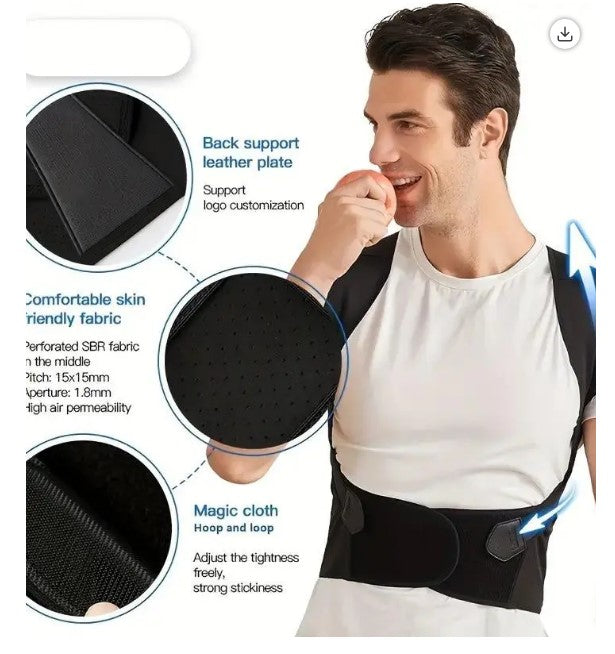 Premium Adjustable Back Posture Corrector/ Pain Relieve Belt Men & Women